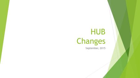 HUB Changes September, 2015. HUB Applies To:  Profit corporations  Nonprofit corporations  Limited Liability Companies  Limited Partnerships (and.