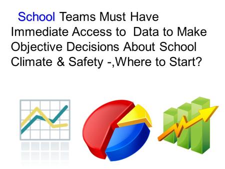 School School Teams Must Have Immediate Access to Data to Make Objective Decisions About School Climate & Safety -,Where to Start?