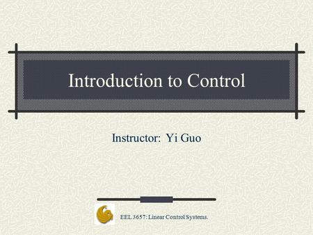 Introduction to Control