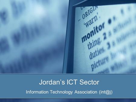 Jordan’s ICT Sector Information Technology Association