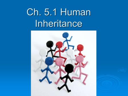 Ch. 5.1 Human Inheritance.