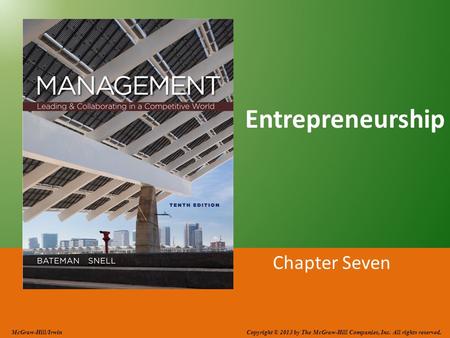 Entrepreneurship Chapter Seven McGraw-Hill/Irwin