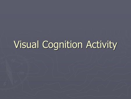 Visual Cognition Activity