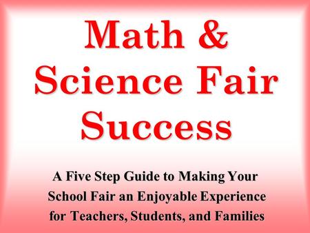Math & Science Fair Success