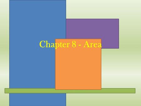 Chapter 8 - Area.