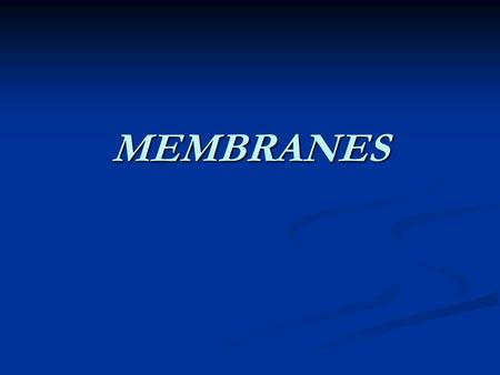 MEMBRANES. Discovering the Composition of Membranes 1875 Charles Overton 1875 Charles Overton Deduced that the membrane is composed of lipids. Deduced.