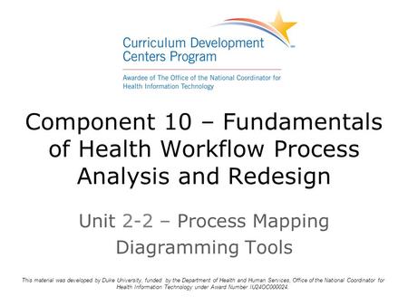 Unit 2-2 – Process Mapping Diagramming Tools