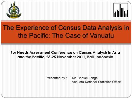 For Needs Assessment Conference on Census Analysis in Asia and the Pacific, 23-25 November 2011, Bali, Indonesia The Experience of Census Data Analysis.