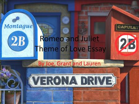 Romeo and Juliet Theme of Love Essay