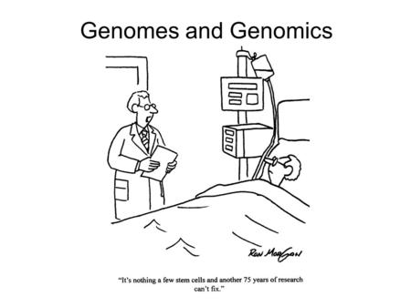 Genomes and Genomics.