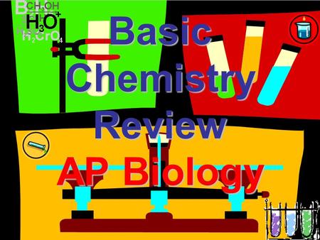 Basic Chemistry Review AP Biology. Why are we studying chemistry????