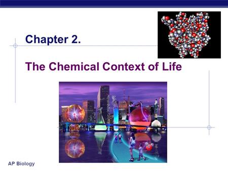 AP Biology Chapter 2. The Chemical Context of Life.