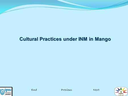 Cultural Practices under INM in Mango EndPreviousNext.