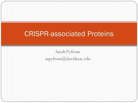 CRISPR-associated Proteins