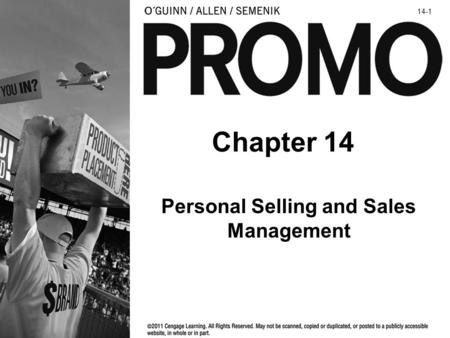 Chapter 14 Personal Selling and Sales Management 14-1.