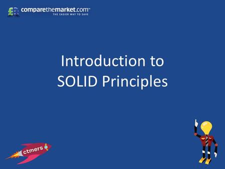 Introduction to SOLID Principles. Background Dependency Inversion Principle Single Responsibility Principle Open/Closed Principle Liskov Substitution.