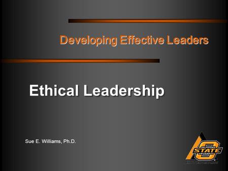 Developing Effective Leaders