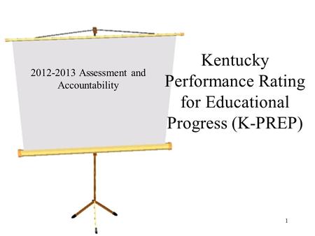 Kentucky Performance Rating for Educational Progress (K-PREP) 2012-2013 Assessment and Accountability 1.