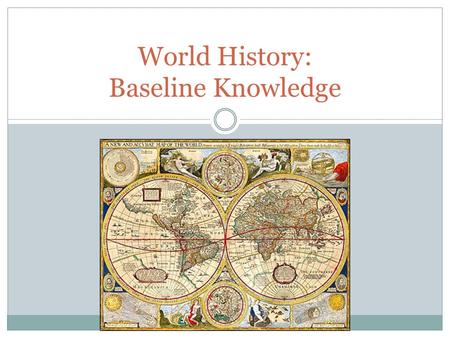 World History: Baseline Knowledge. Historical Bias Bias:  An inclination or preference that influences judgment from being balanced or even-handed History.
