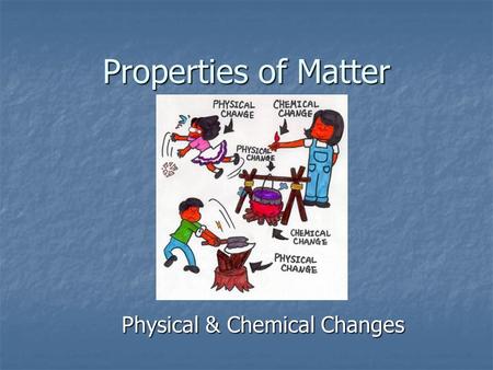 Properties of Matter Physical & Chemical Changes.