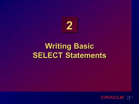 2 Writing Basic SELECT Statements. 1-2 Copyright  Oracle Corporation, 1999. All rights reserved. Capabilities of SQL SELECT Statements Selection Projection.
