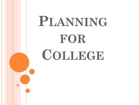 P LANNING FOR C OLLEGE. D EFINITIONS Transition Planning : Transition planning is a term used to describe the process of planning for your “transition”