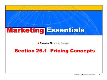 Section 26.1 Pricing Concepts