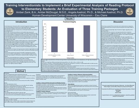 Training Interventionists to Implement a Brief Experimental Analysis of Reading Protocol to Elementary Students: An Evaluation of Three Training Packages.