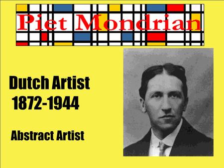Dutch Artist 1872-1944 Abstract Artist.