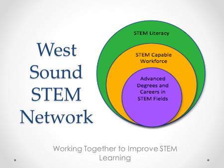 West Sound STEM Network Working Together to Improve STEM Learning.