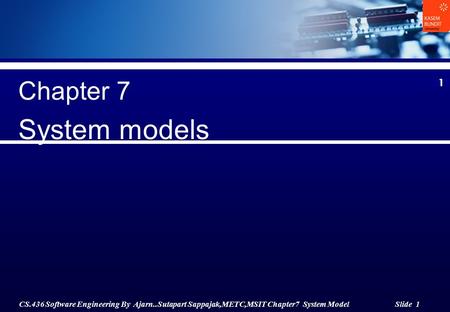 Chapter 7 System models.
