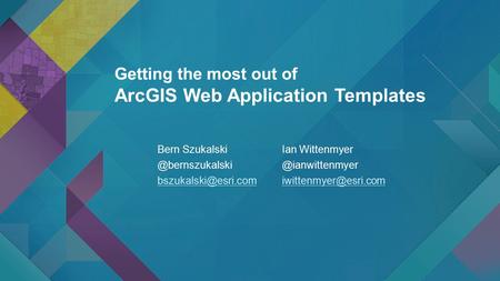 Getting the most out of ArcGIS Web Application Templates