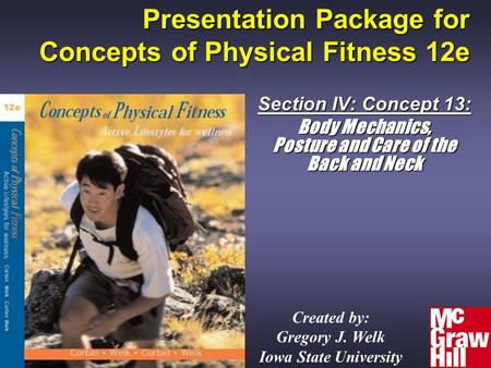 Presentation Package for Concepts of Physical Fitness 12e