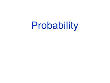 Probability. Statistical inference is based on a Mathematics branch called probability theory. If a procedure can result in n equally likely outcomes,