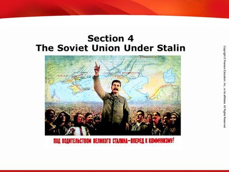 TEKS 8C: Calculate percent composition and empirical and molecular formulas. Section 4 The Soviet Union Under Stalin.
