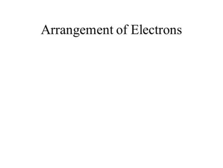 Arrangement of Electrons. Spectroscopy and the Bohr atom (1913) Spectroscopy, the study of the light emitted or absorbed by substances, has made a significant.