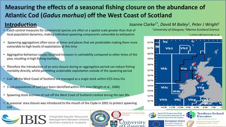 Measuring the effects of a seasonal fishing closure on the abundance of Atlantic Cod (Gadus morhua) off the West Coast of Scotland Joanne Clarke 1*, David.