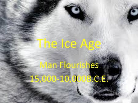 The Ice Age Man Flourishes 15,000-10,000B.C.E.. Essential Standard 6.H.2- Understand the political, economic and/or social significance of historical.