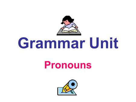 Grammar Unit Pronouns. Let’s Review... The pronoun is the second of the eight parts of speech. Just for the record, here are all eight: Noun Pronoun Adjective.