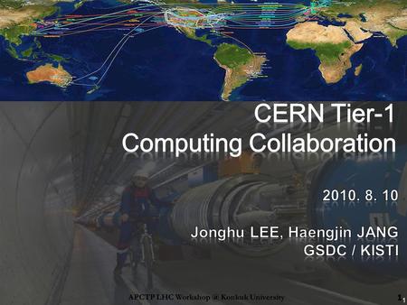 1 1APCTP LHC Konkuk University. Introduction to GSDC Project Activities in 2009 Strategies and Plans in 2010 GSDC office opening ceremony CERN.