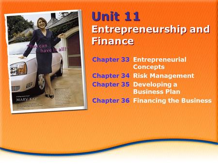 Unit 11 Entrepreneurship and Finance