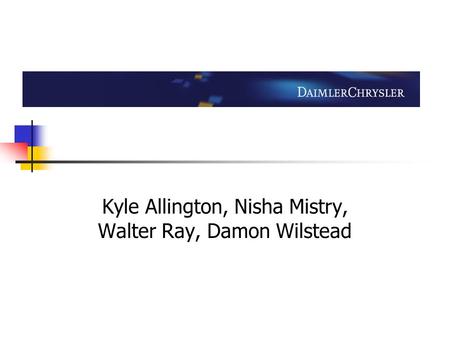 Kyle Allington, Nisha Mistry, Walter Ray, Damon Wilstead.