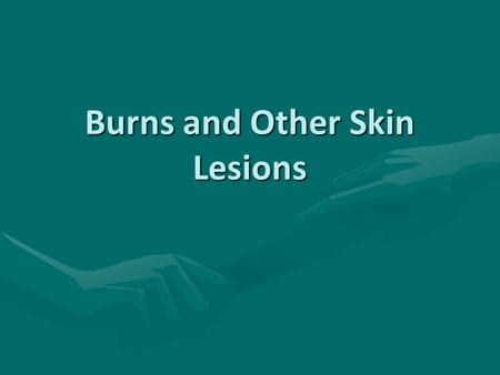 Burns and Other Skin Lesions