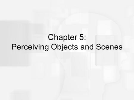 Chapter 5: Perceiving Objects and Scenes. Modern Technology What would it take to build a car that could negotiate a neighborhood with a human at the.