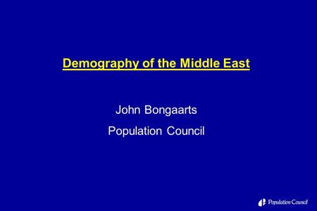 Demography of the Middle East