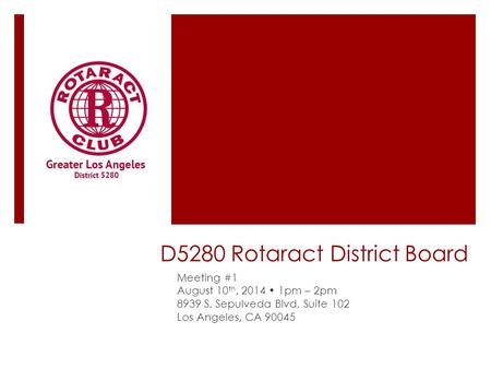 D5280 Rotaract District Board