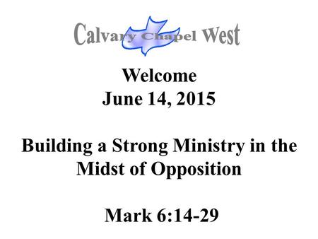 Building a Strong Ministry in the Midst of Opposition