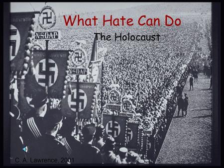What Hate Can Do The Holocaust C. A. Lawrence, 2001.