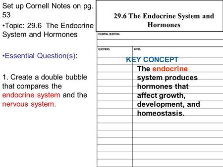 29.6 The Endocrine System and Hormones