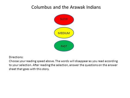 Columbus and the Arawak Indians